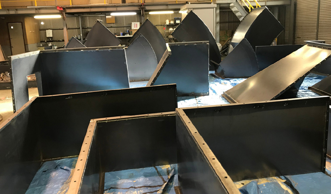 製缶部材の工場制作